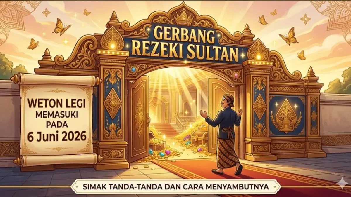 Weton Legi disebut akan memasuki Gerbang Rezeki Sultan pada 6 Juni 2026. Simak tanda-tanda dan cara menyambutnya.
( Gemini AI )