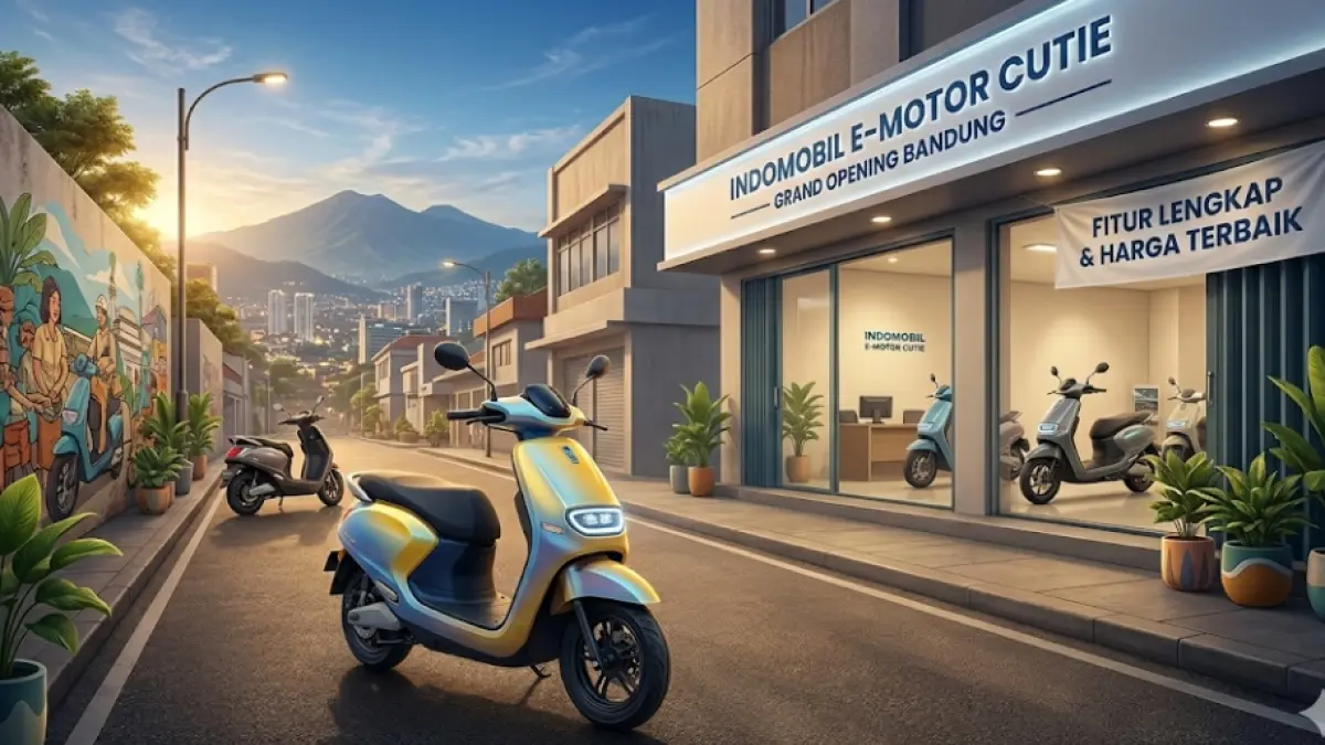 Indomobil E-Motor Cutie meluncur di Bandung, harga mulai Rp15,3 juta, fitur lengkap dan cocok untuk motor listrik harian.
(Gemini AI)