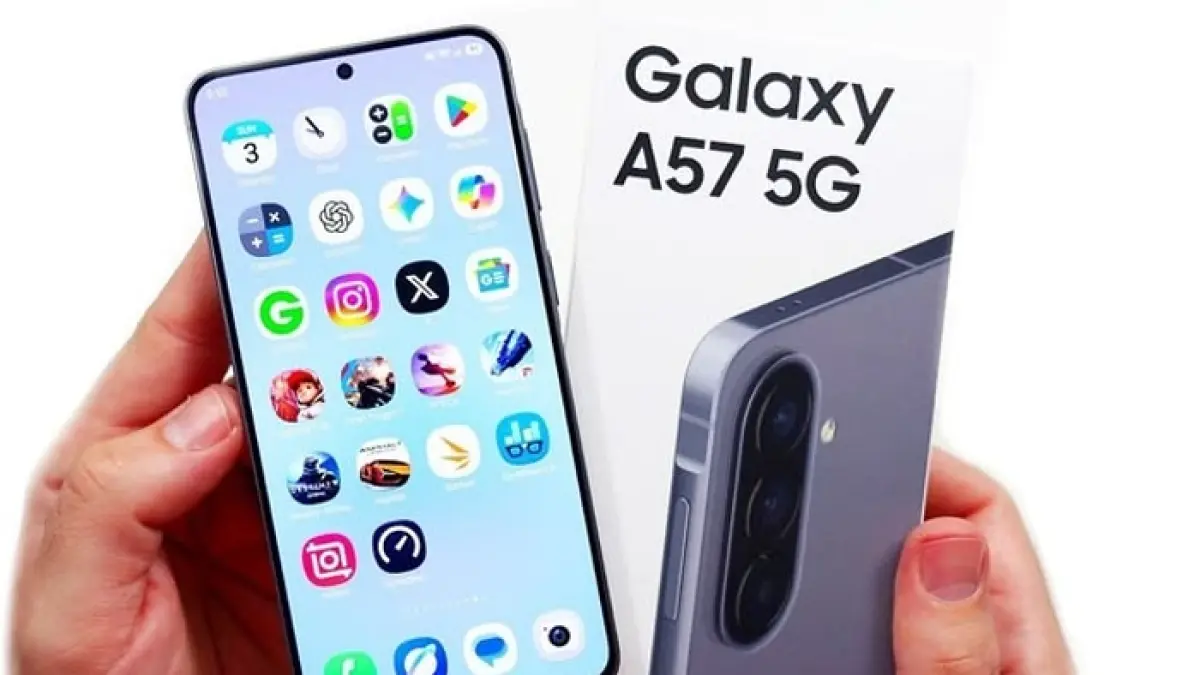 Samsung Galaxy A57 kini turun Rp1 juta. Simak review lengkap desain, kamera, performa, dan apakah masih layak dibeli.(Gemini AI)