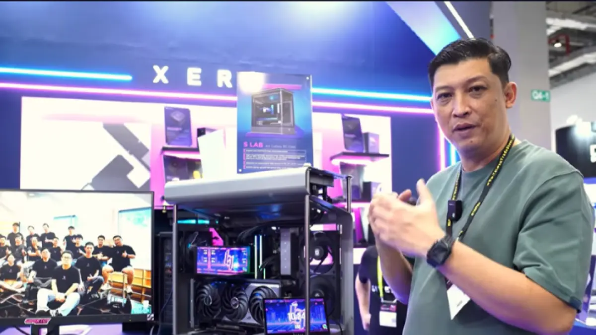 Seron, brand premium GMAX, siap masuk Indonesia dengan casing futuristik dan komponen PC kelas atas untuk para enthusiast. (YT. KIOS KOMPUTER)