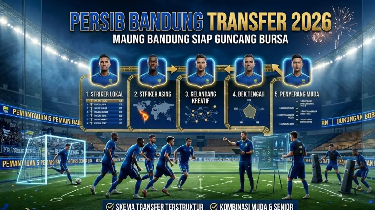 Persib Bandung transfer 2026 jadi sorotan, Maung Bandung incar pemain timnas dan striker tajam untuk perkuat skuad Liga 1.
