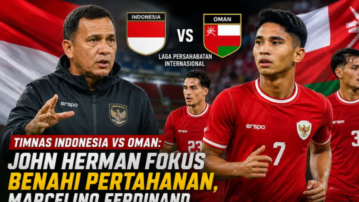 Timnas Indonesia bersiap menghadapi Oman dalam laga persahabatan internasional. John Herman fokus memperkuat pertahanan. (AI)