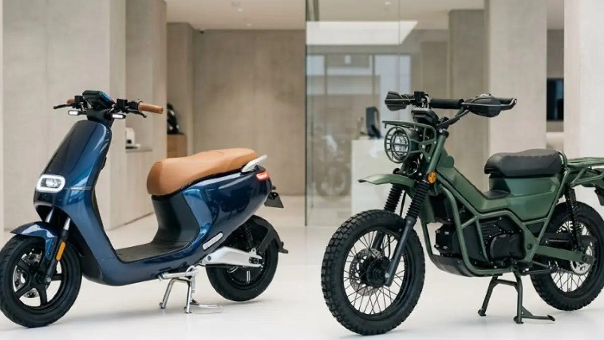 Desain mirip ADV jadi daya tarik Indomobil Emotor Tirano. Motor listrik baru ini dibanderol Rp25,9 juta. (Ilustrasi Gemini AI)