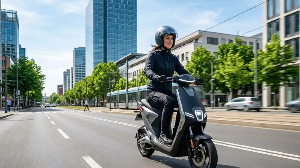 Harga Indomobil Emotor Tirano resmi Rp25,9 juta. Motor listrik adventure ini punya fitur modern dan jarak tempuh 110 km. (Ilustrasi Gemini AI)