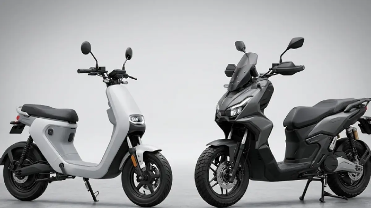 Motor listrik Indomobil Adora dan Tirano punya baterai bergaransi 3 tahun, fast charging 1 jam, dan layanan after sales lengkap. (Ilustrasi Gemini AI)