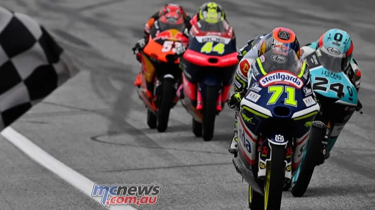 Peluang Veda Ega Pratama di Moto3 2026 semakin terbuka setelah Brian Uriarte didiskualifikasi dan kehilangan 13 poin penting.(Pinterest)