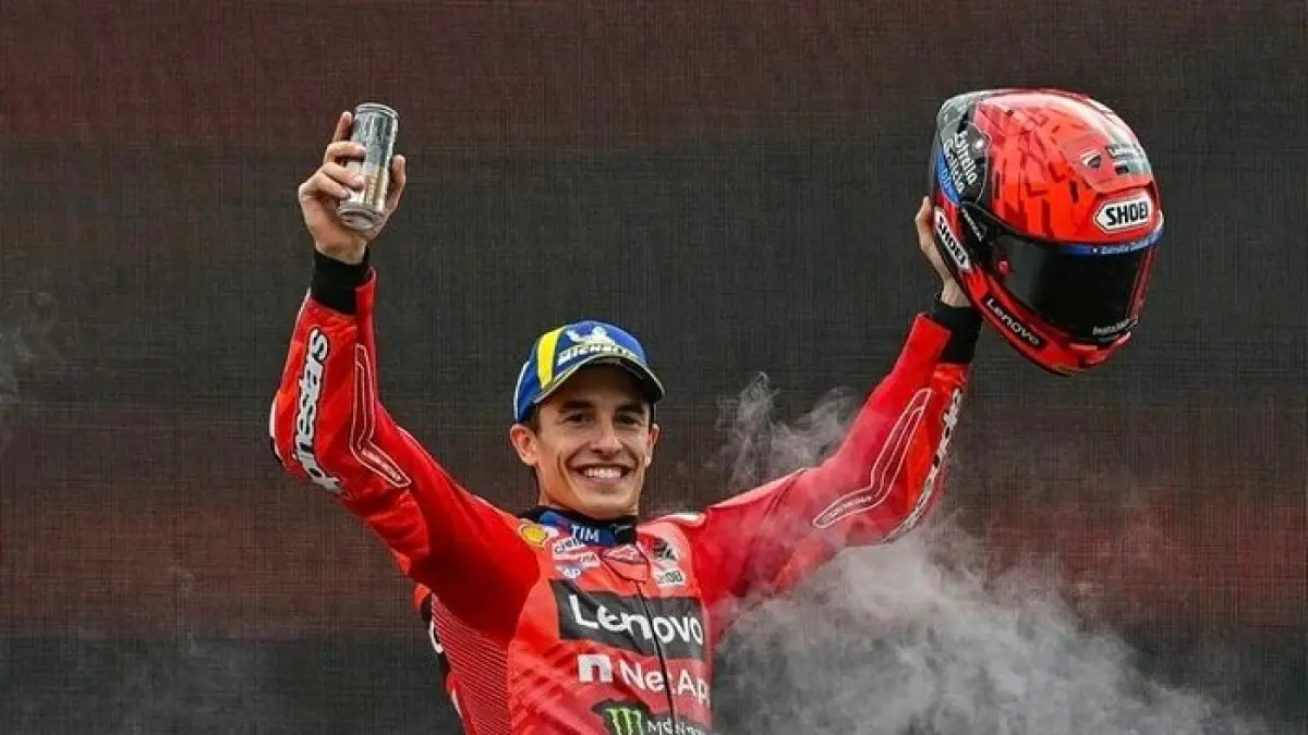 Marc Marquez dituding pakai doping usai dominasi MotoGP Hungaria 2026. Hasil tes resmi justru bikin rival makin waspada.(Gemini AI)