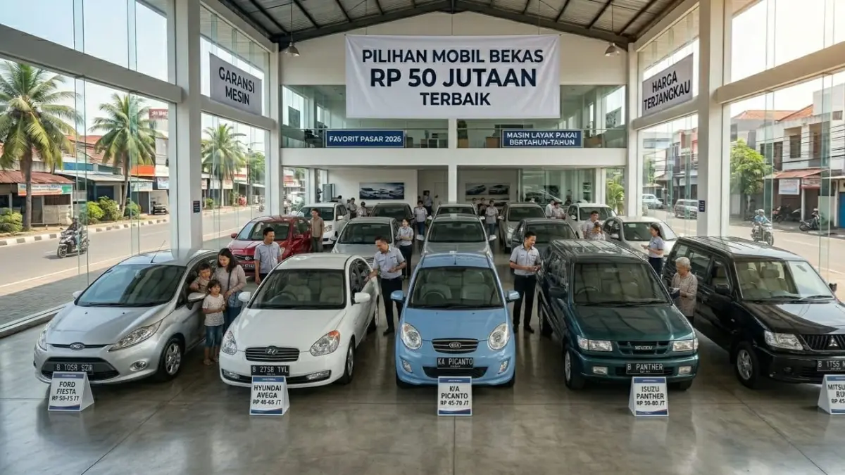 Mobil bekas 50 jutaan terbaik 2026 masih banyak pilihan menarik. Simak daftar mobil murah yang terkenal bandel dan nyaman.
