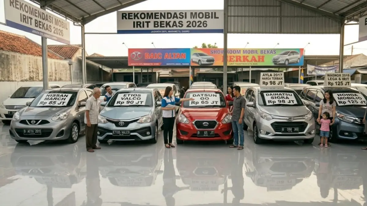 Rekomendasi mobil bekas murah irit hemat BBM 2026 mulai Rp50 jutaan. Cocok untuk harian, keluarga, dan pekerja.