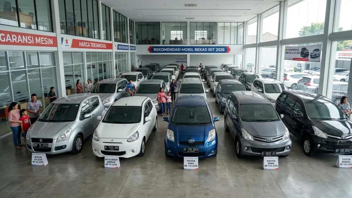 Rekomendasi mobil bekas murah irit hemat BBM terbaik 2026. Ada Honda Jazz, Vios, Ertiga hingga Grand Livina.
