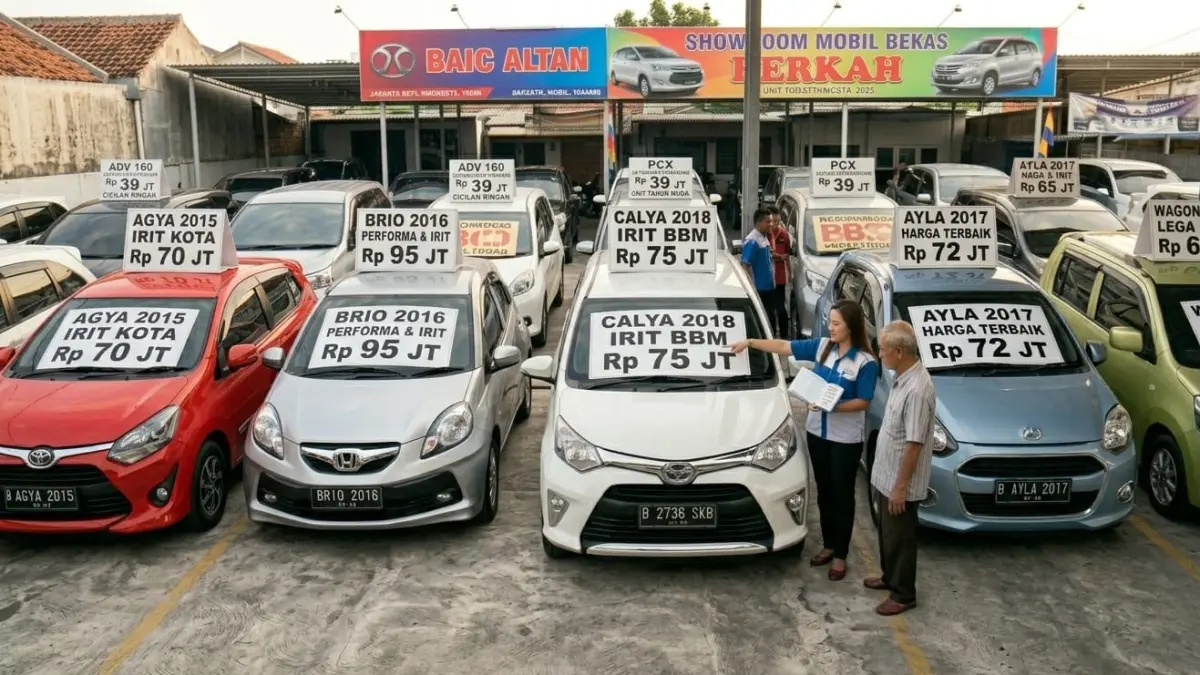 Rekomendasi mobil bekas murah irit hemat BBM terbaik 2026. Harga terjangkau, biaya operasional rendah, cocok untuk keluarga.