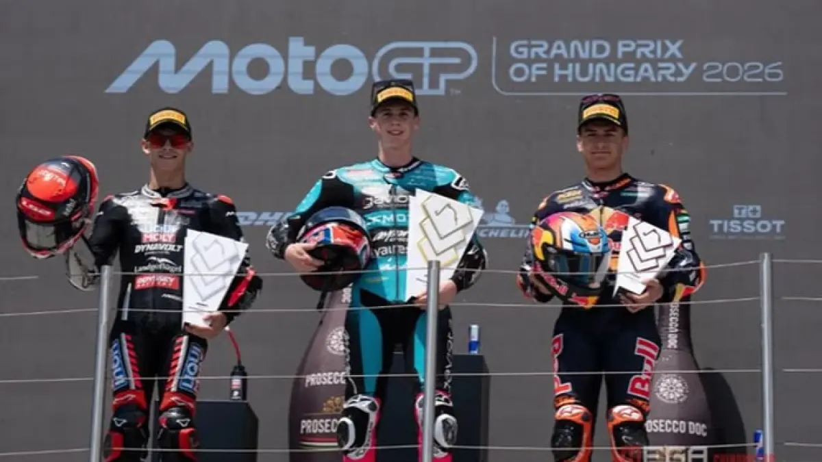Moto3 Hungaria 2026 kembali jadi sorotan. Feda Ega Pratama dikabarkan rebut puncak klasemen rookie usai isu revisi hasil. (Pinterest) 