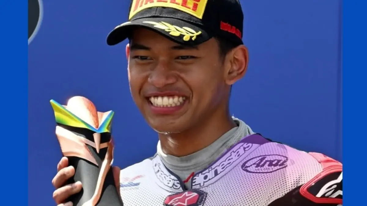 Veda Ega Pratama Moto3 2026 tampil luar biasa dan berpeluang ukir sejarah baru Indonesia di klasemen dunia. (PINTEREST)