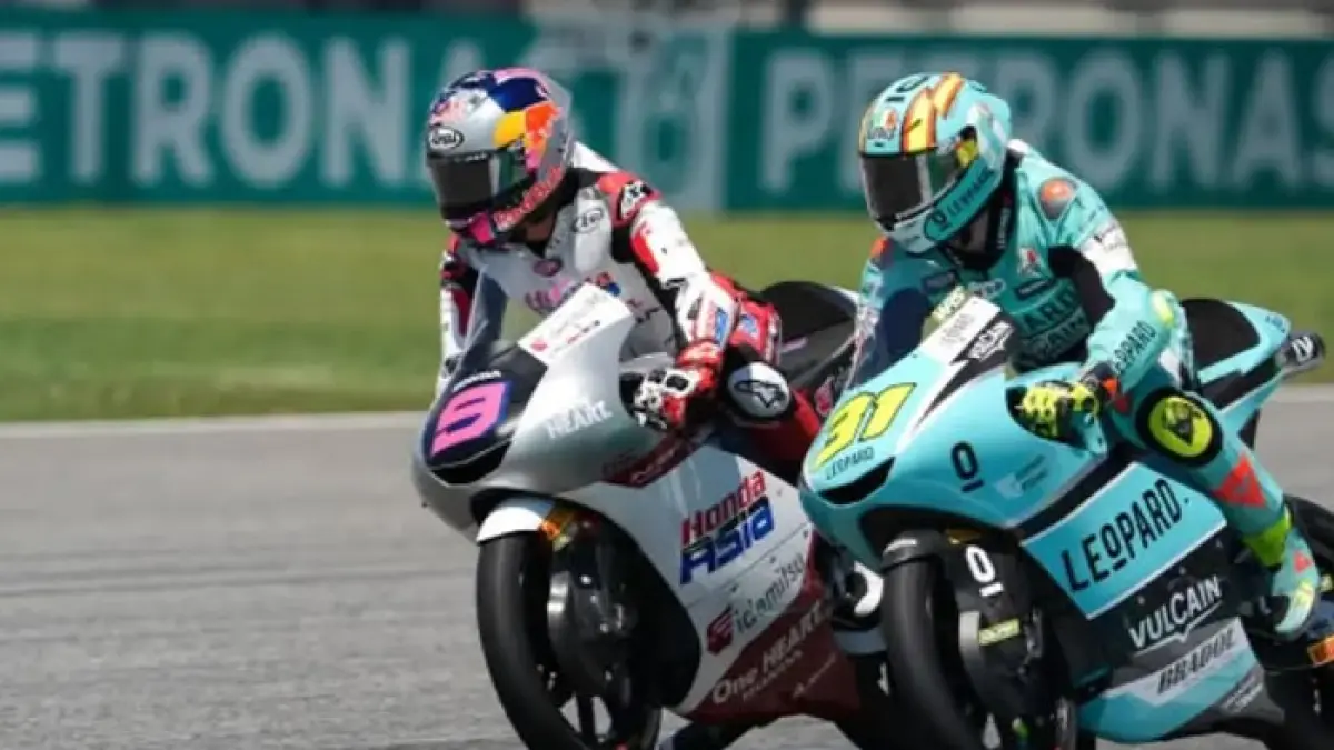 Klasemen Moto3 2026 jelang GP Ceko, Veda Ega Pratama turun ke posisi 6 tetapi hanya terpaut 6 poin dari tiga besar.(Pinterest) 