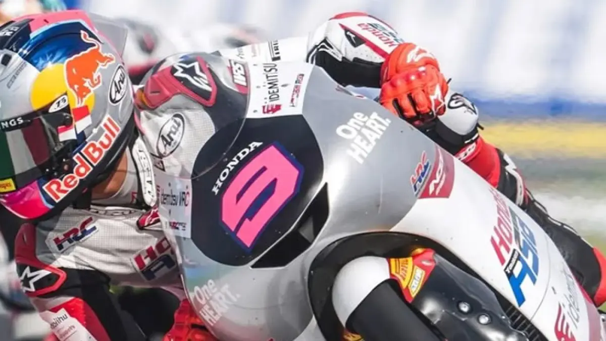 Veda Ega Pratama mendapat perhatian khusus HRC Jepang usai Moto3 Catalunya 2026. Honda evaluasi motor jelang GP Italia di Mugello. (Pinterest) 