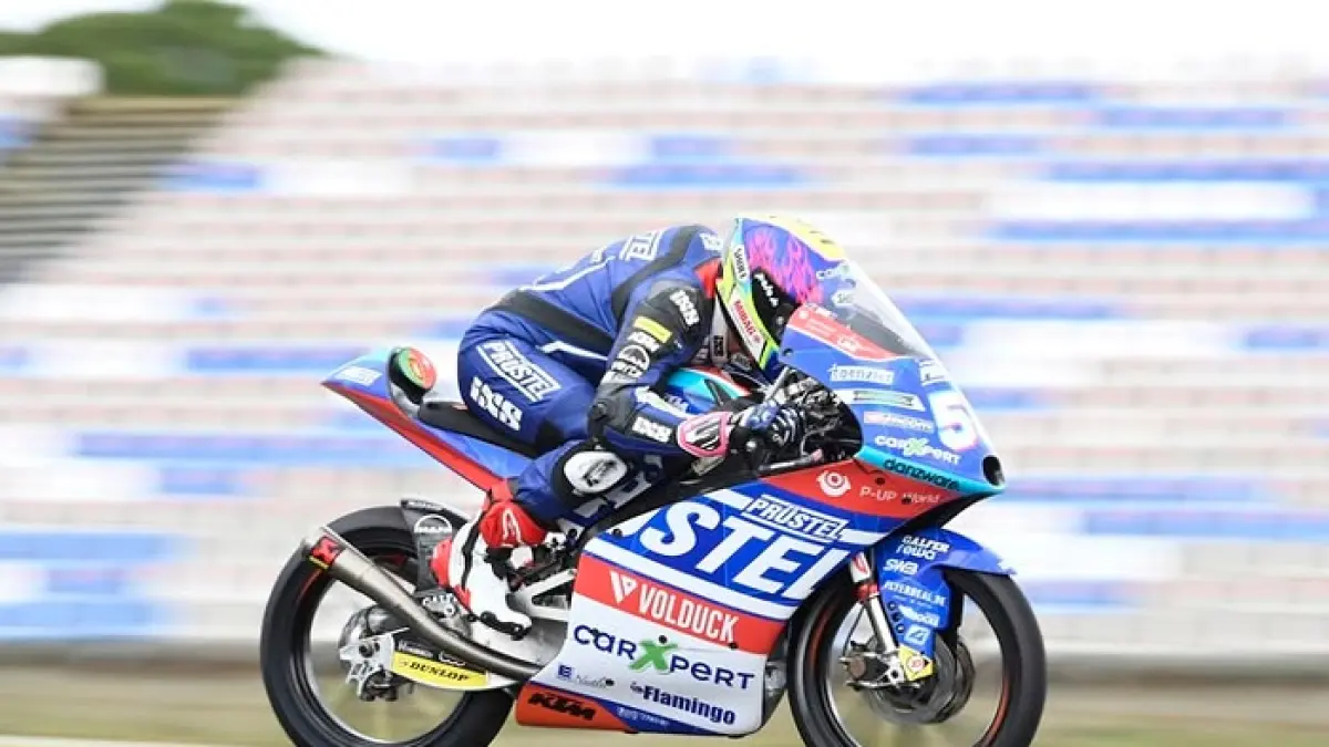 Jason Dupasquier, Moto3, Portuguese MotoGP, 16 April 2021Hasil FP2 Moto3 Ceko 2026: Alvaro Carpe tercepat, sedangkan Veda Ega Pratama hanya finis posisi ke-22 jelang kualifikasi.(Gemini AI)