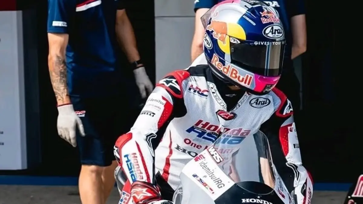 Lucy Wiryono puji Veda Ega Pratama usai podium Moto3 Brasil 2026. Overtake lap terakhir jadi momen paling menentukan.(Gemini AI)