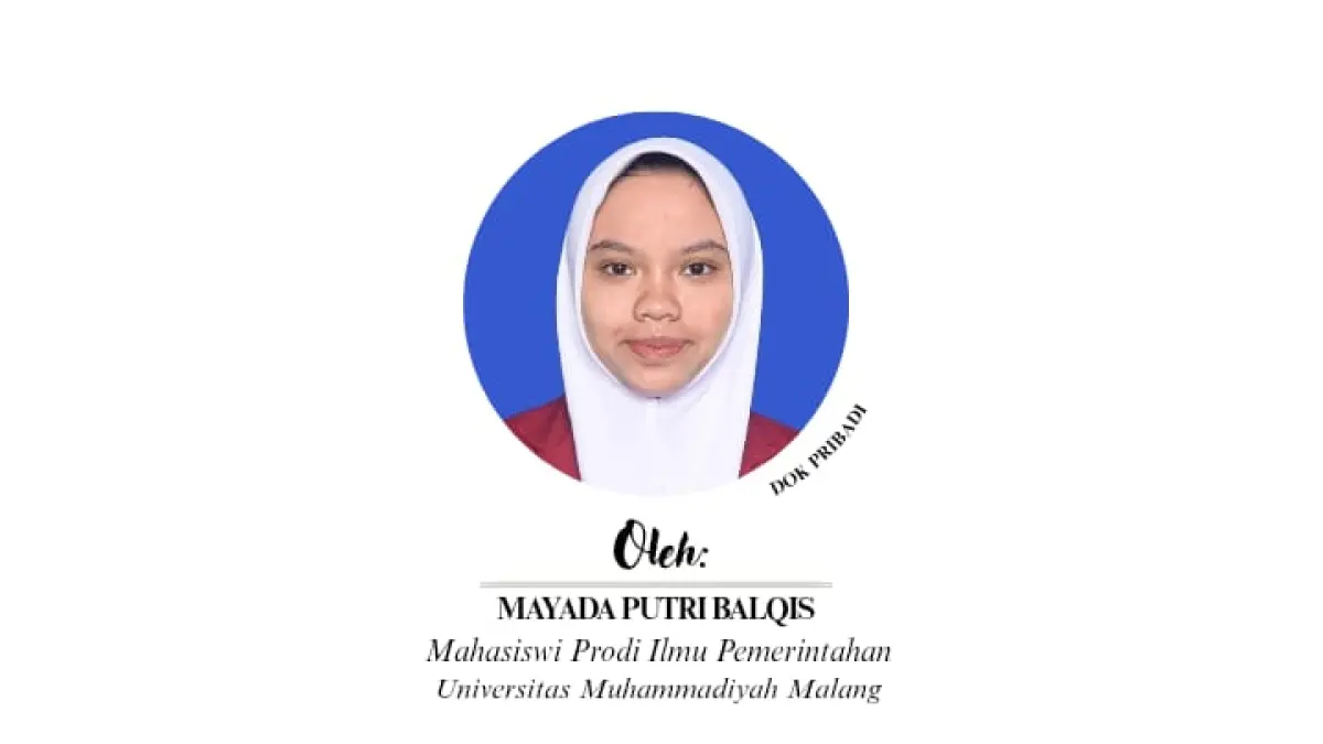 Mayada Putri Balqis, Mahasiswi Prodi Ilmu Pemerintahan UMM Malang.