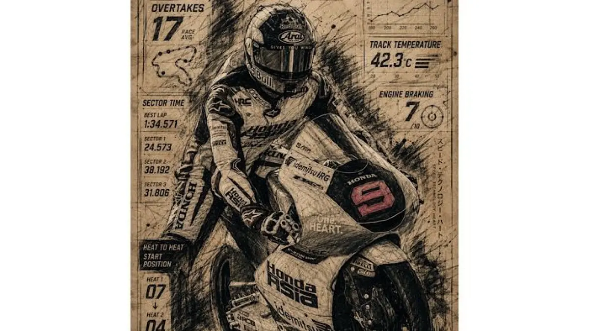 Feda Ega Pratama naik ke empat besar Moto3 2026. Rumor upgrade mesin rahasia HRC jelang GP Ceko bikin rival mulai waspada.(pinterest)