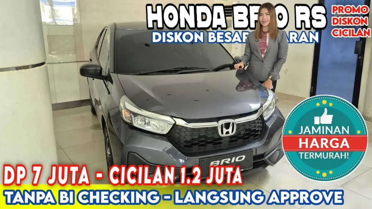 Honda Brio 2026 hadir dengan diskon besar, DP ringan, dan cicilan mulai Rp900 ribuan yang membuatnya makin diminati. (Youtube. com)