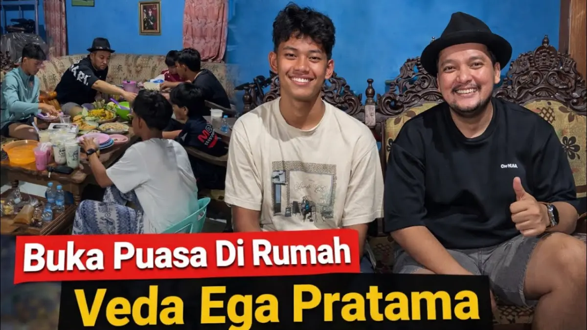 Momen buka puasa bersama Veda Ega Pratama mengungkap makanan favorit hingga cerita unik nama Salipan yang jarang diketahui. (Youtube. com)