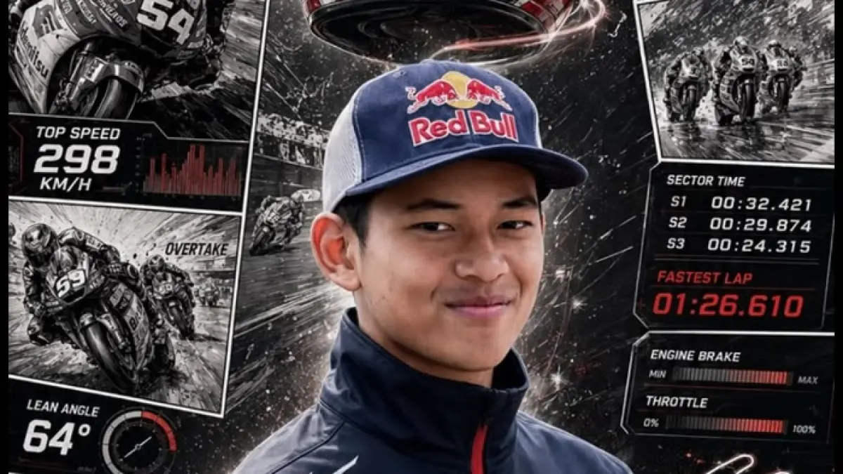 Peluang Juara Rookie Moto3 Veda Ega Pratama semakin terbuka usai tampil konsisten dan mengguncang dominasi Eropa. (PINTEREST)