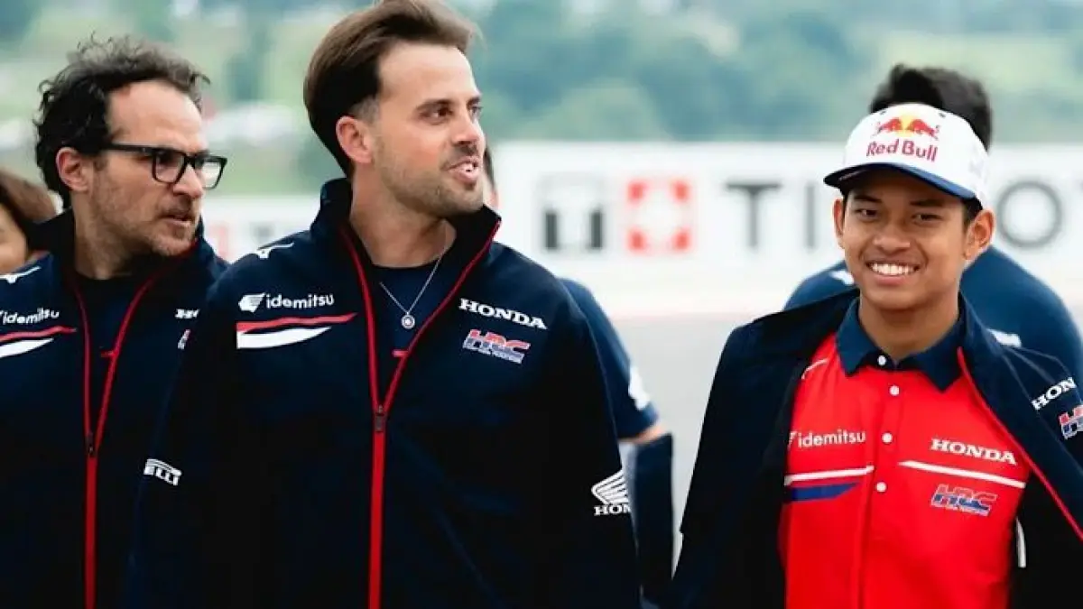 Veda Ega Pratama sukses meraih podium perdana Moto3 Ceko 2026 di Brno. Honda Team Asia panen pujian, rival dibuat terdiam.(pinterest)