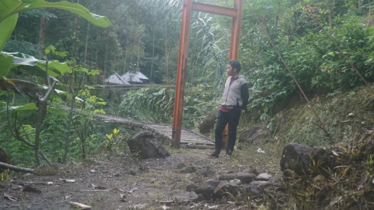 Suasana destinasi wisata hutan di Trenggalek yang sepi pengunjung setelah terdampak pandemi Covid-19. (FATRA ADITYA/RADAR TRENGGALEK)