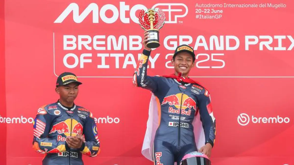 Feda Ega Pratama ungkap perjuangan jadi runner up Red Bull Rookies Cup dan cerita di balik golden ticket menuju Moto3 (Pinterest).