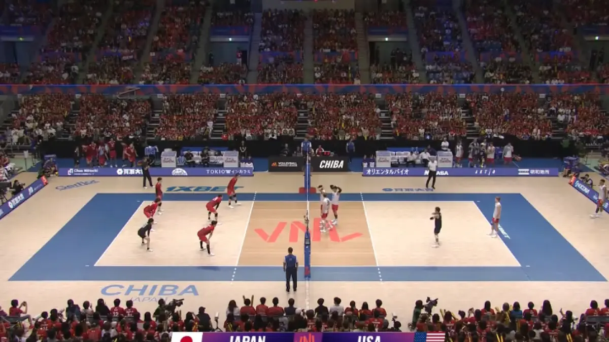 Jepang tampil dominan mengalahkan Amerika Serikat di VNL 2026 dan melaju ke babak final. (VOLLYBALL WORLD)