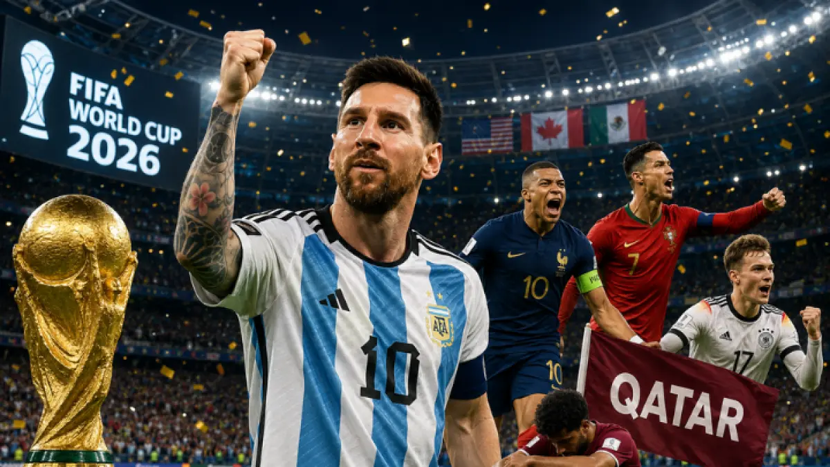 Messi pimpin top skor Piala Dunia 2026, Argentina melaju mulus. Qatar tersingkir, persaingan fase grup makin sengit. (AI)