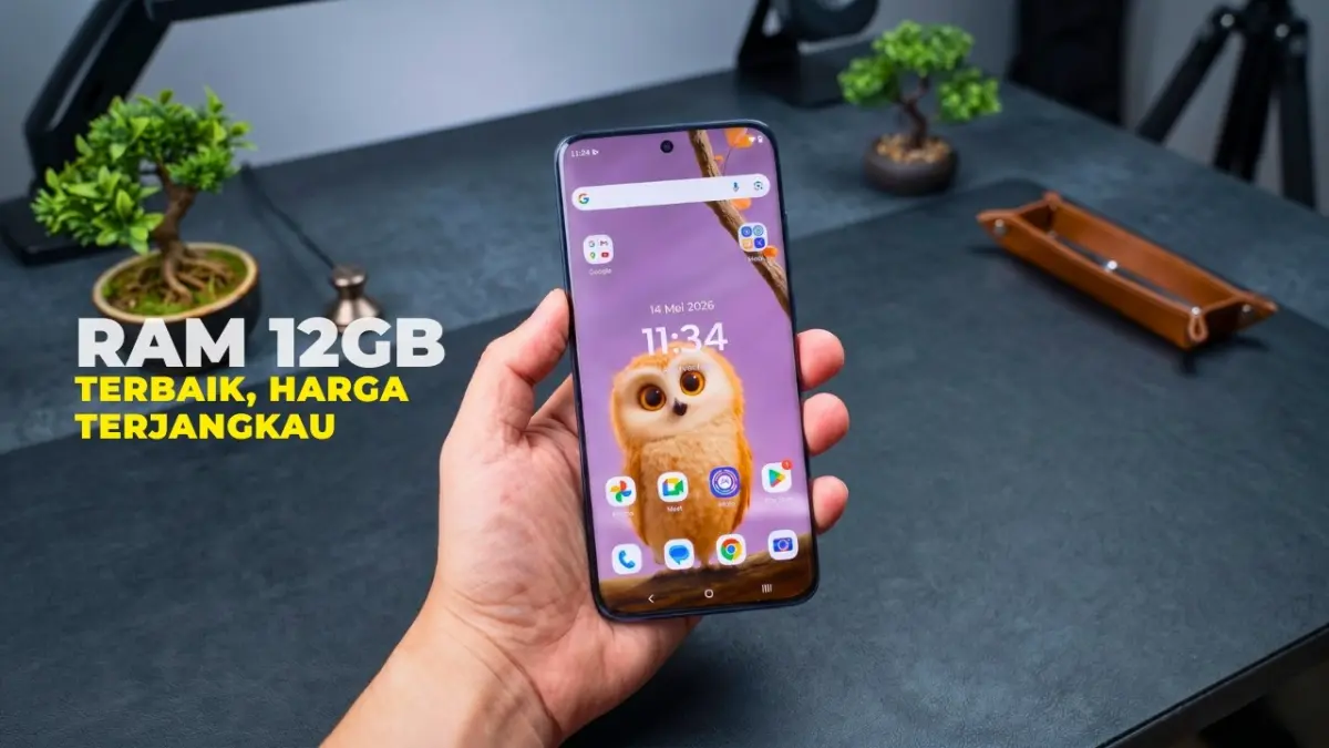HP 5G RAM 12 GB terbaru 2026 mulai Rp3 jutaan. Simak rekomendasi Realme, Poco, Redmi hingga Infinix dengan spek terbaik. (Youtube. com)