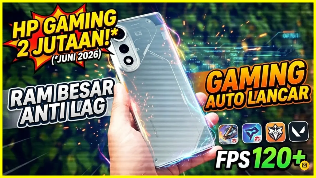 HP gaming 2 jutaan terbaik Juni 2026 hadir dengan chipset kencang, baterai jumbo, layar 120 Hz hingga dukungan 5G. Simak rekomendasinya! (Youtube. com)