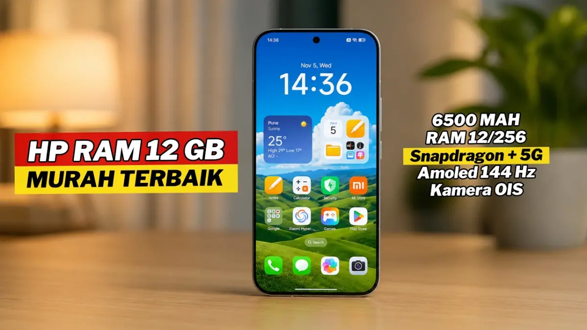 HP RAM 12 GB murah terbaik 2026 hadir mulai Rp4 jutaan. Simak rekomendasi Poco, Redmi, Oppo, Infinix hingga Tecno terbaik. (Youtube. com)