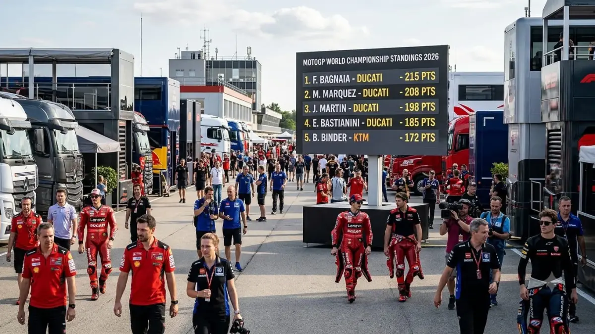 Klasemen MotoGP usai Ceko 2026 semakin ketat. Selisih poin papan atas menipis dan persaingan juara dunia makin sengit.
