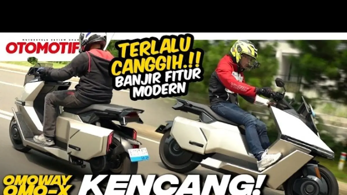 Motor listrik OMO X hadir dengan jarak tempuh hingga 260 km, fitur premium, suspensi moge, dan harga mulai Rp35,5 juta. (Youtube. com)