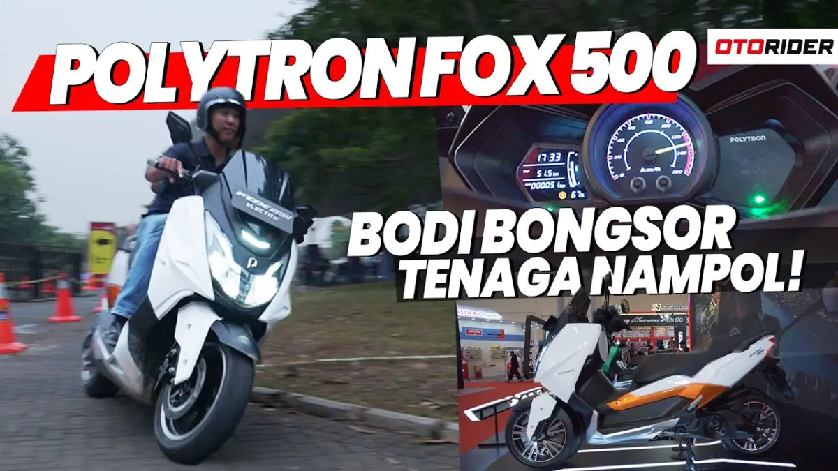 Polytron Fox 500 resmi meluncur. Motor listrik bongsor mirip XMAX ini dibanderol mulai Rp38,1 juta dengan jarak tempuh 130 km. (Youtube. com)