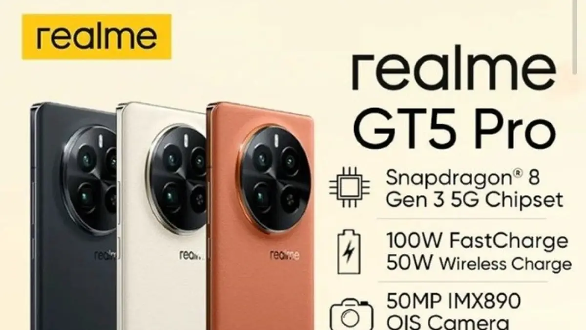 Review Realme GT 5 Layar Lengkung dengan RAM 24 GB, internal 1 TB, dan charger 240 watt. Cek performa monster selengkapnya! (PINTEREST)