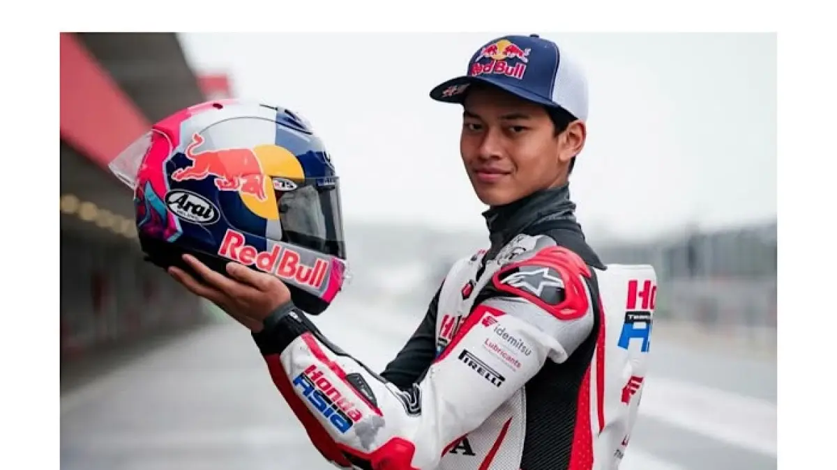 Hakim Danish Moto3 tampil luar biasa meski Honda kalah cepat. Performa impresifnya mematahkan tudingan cheating dan jadi sorotan.(pinterest)