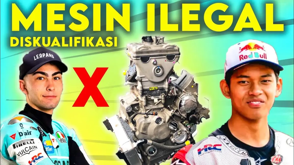 Adrian Fernandez didiskualifikasi 6 balapan Moto3 2026 akibat pelanggaran mesin. Veda Ega Pratama naik ke posisi ketiga klasemen sementara. (Youtube. com)