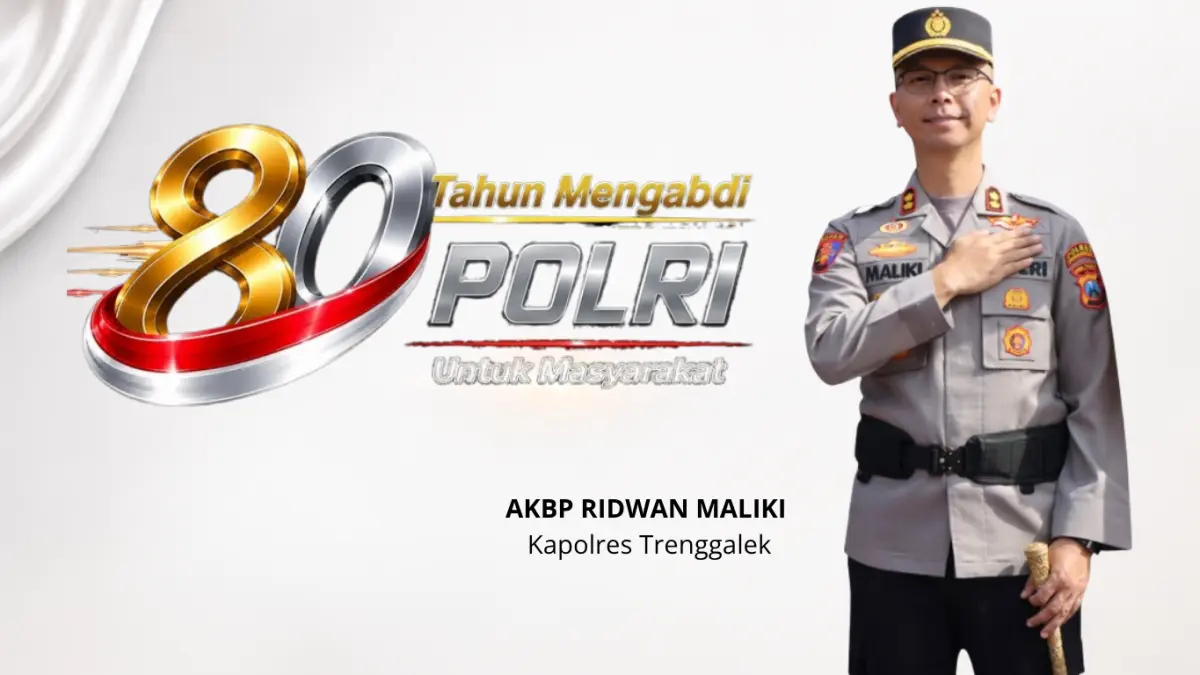 Peringatan Hari Bhayangkara Ke-80, Kapolres Trenggalek ajak polisi jujur, ikhlas, dan maksimal mengabdi untuk masyarakat.(POLRES TRENGGALEK UNTUK RADAR TRENGGALEK)