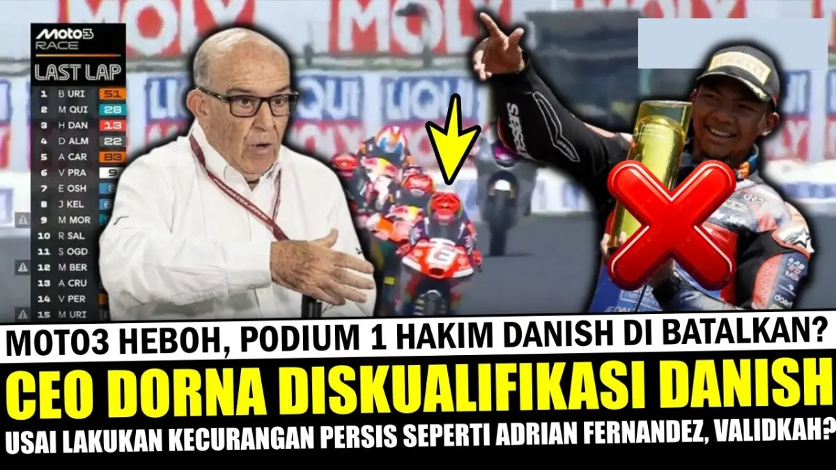 Veda Ega Pratama tampil impresif di Moto3 Ceko 2026 dengan finis kelima dari start posisi 20. Simak fakta di balik drama hoaks Hakim Danish. (Youtube. com)