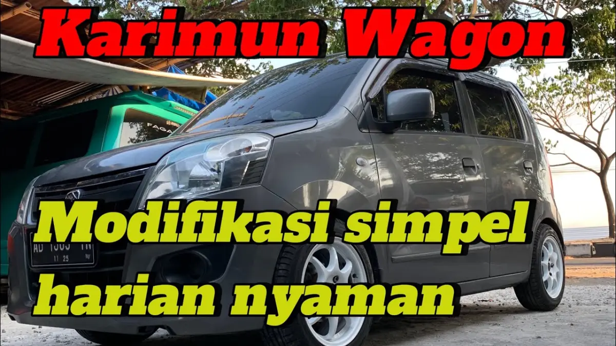 Modifikasi Suzuki Karimun Wagon R pakai pelek ring 15 dan ban 185/55 bikin tampilan makin padat. Simak spek lengkap serta setting suspensinya. (Youtube. com)