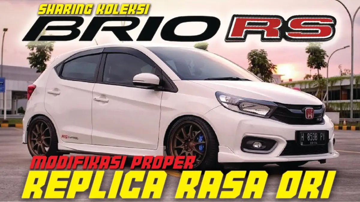 Modifikasi Honda Brio RS tampil makin sporty dengan velg ring 17, rem racing, remap ECU, knalpot custom, dan interior modern yang nyaman untuk harian. (Youtube. com)
