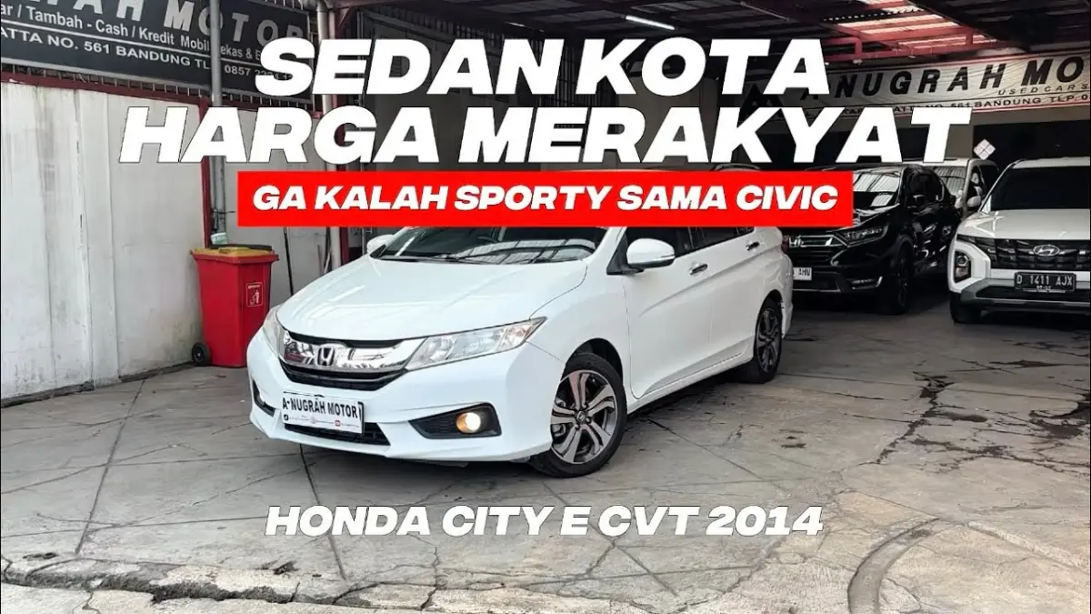 Honda City bekas 2014 masih layak dibeli berkat mesin i-VTEC yang bandel, fitur lengkap, transmisi CVT responsif, dan desain facelift yang modern. (Youtube. com)