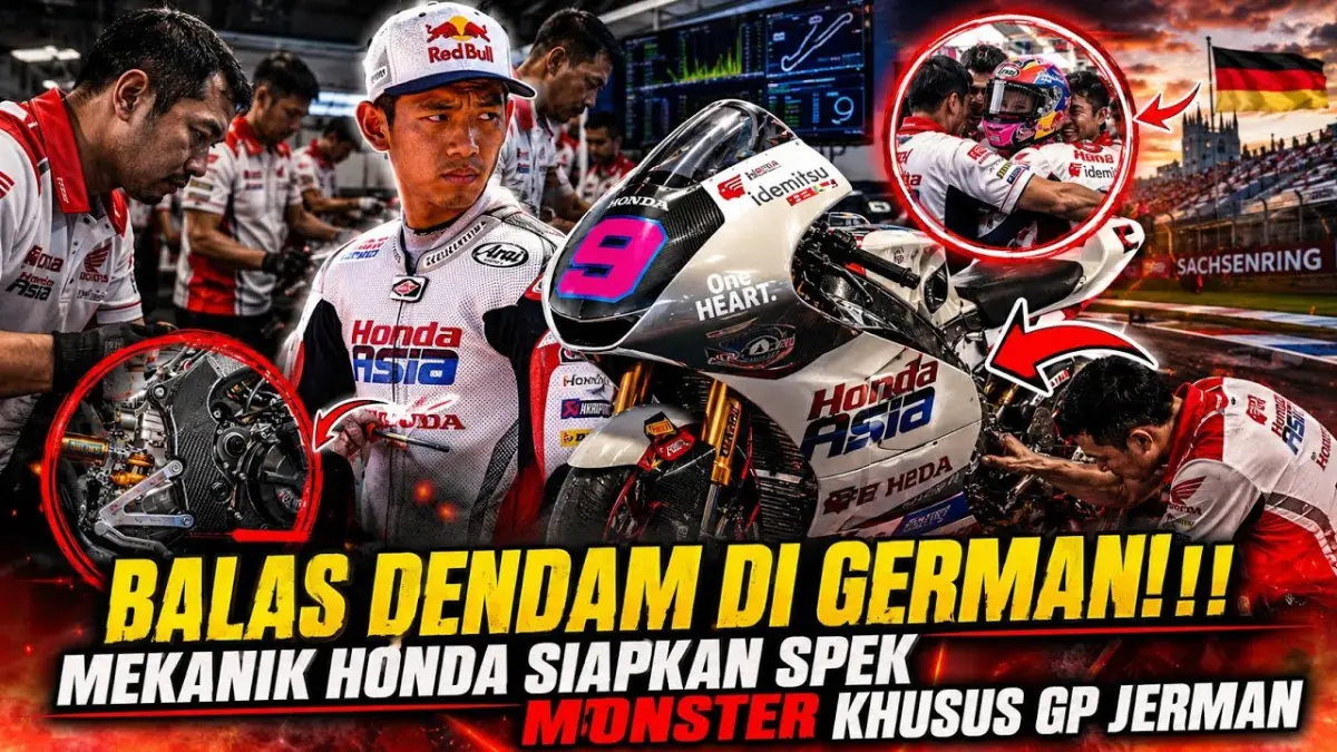 Veda Ega Pratama Moto3 Jerman 2026 siap bangkit usai crash di Assen. Sachsenring dinilai cocok dengan gaya balap agresif pembalap Indonesia. (Youtube. com)