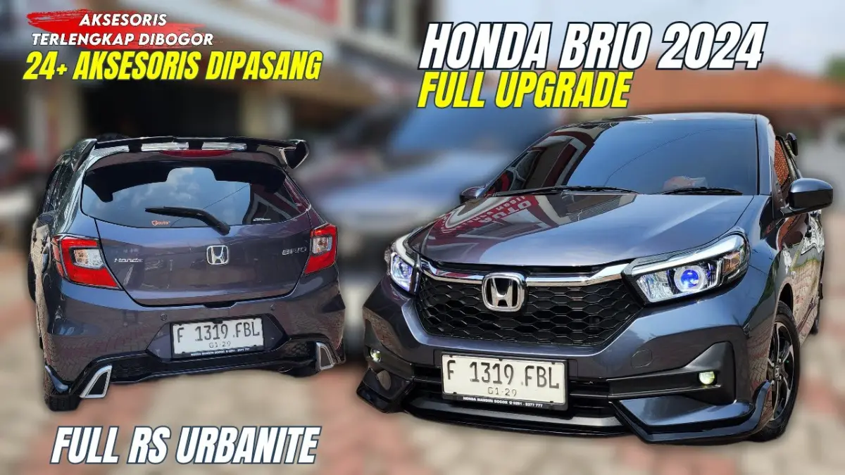Honda Brio RS Urbanite tampil makin sporty dengan body kit lengkap, lampu bi-LED, spoiler, dan aksesori karbon. Simak detail modifikasinya. (Youtube. com)