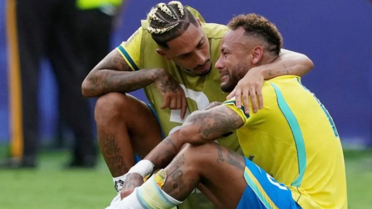 Neymar mengisyaratkan pensiun dari Timnas Brasil usai Selecao tersingkir dramatis oleh Norwegia di Piala Dunia 2026.(cnbcindonesia.com)