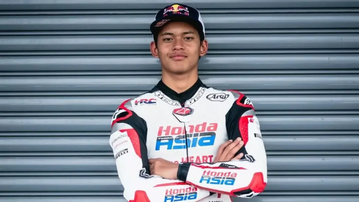 Veda Ega Pratama dinilai memiliki gaya balap yang cocok dengan karakter Sachsenring. Simak analisis peluang pembalap Honda Team Asia di Moto3 Jerman 2026 (Pinterest).