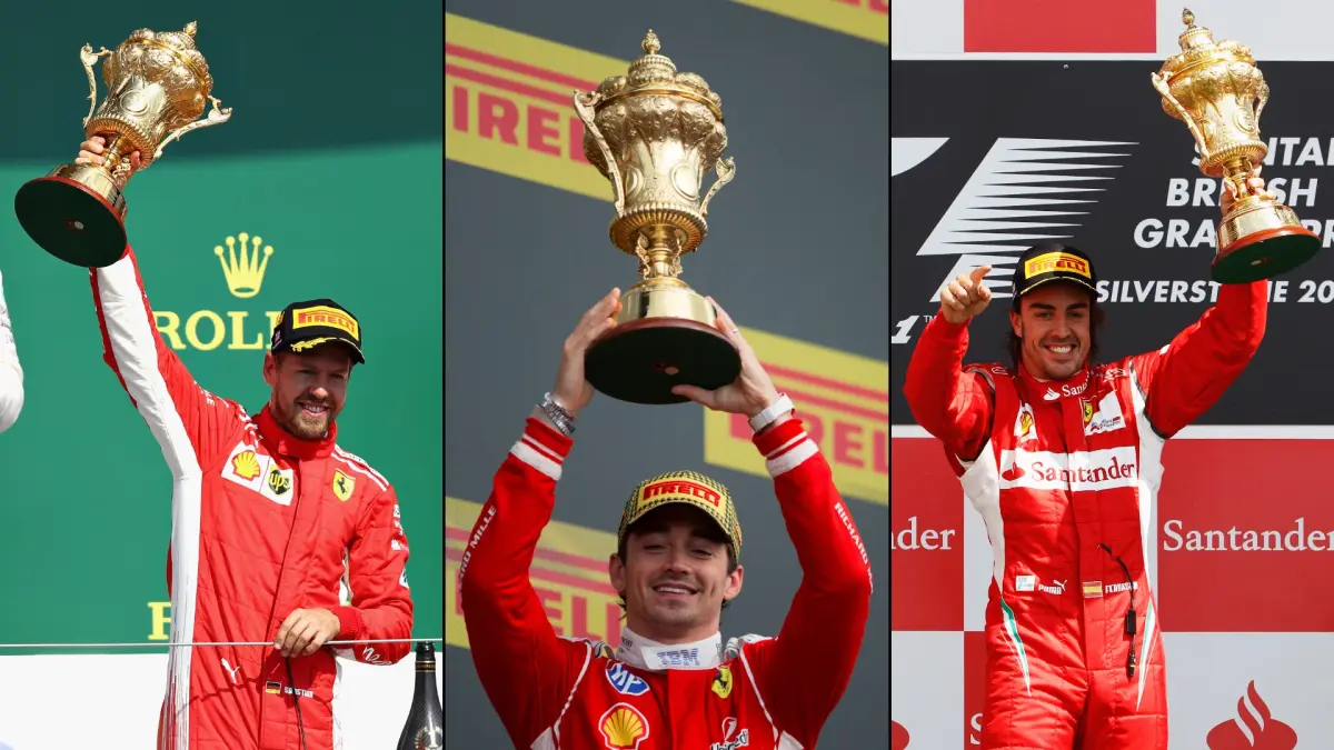 KEMENANGAN BERSEJARAH: Charles Leclerc membawa Ferrari meraih kemenangan bersejarah ke-250 Formula 1 di Silverstone, mengakhiri penantian panjang Scuderia.